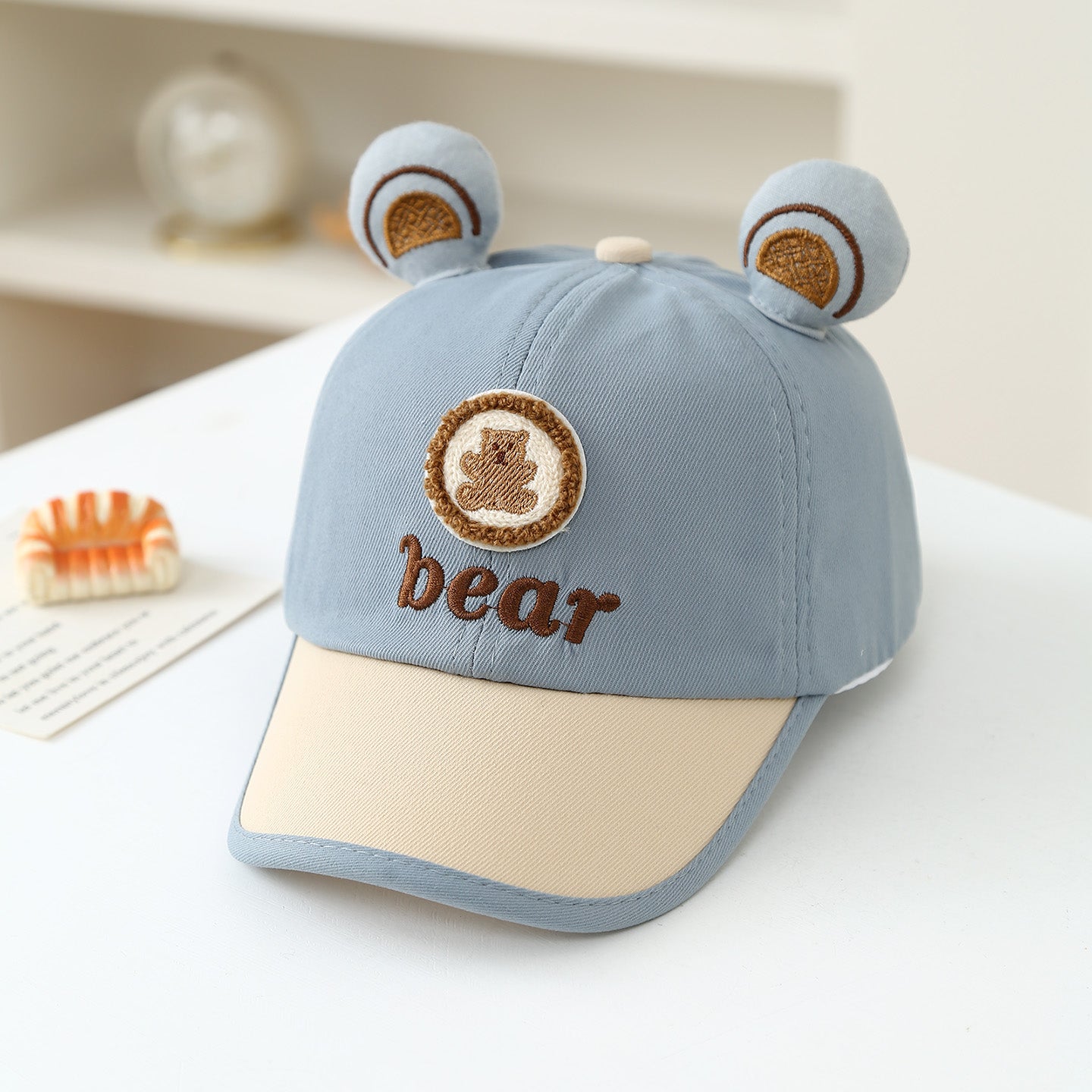 Le chapeau de baseball brodé de l'ours cartoon mignon est adapté pour les enfants âgés de 1 à 3 à Wea