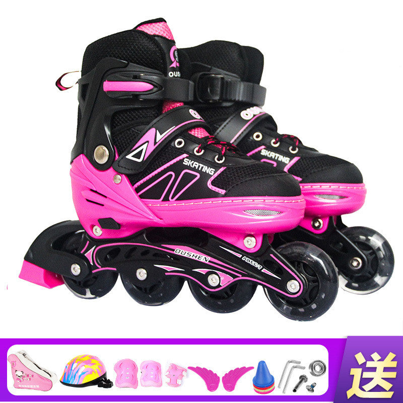 Patins de glace patinage de vitesse enfants et étudiants rouler en ligne réglable