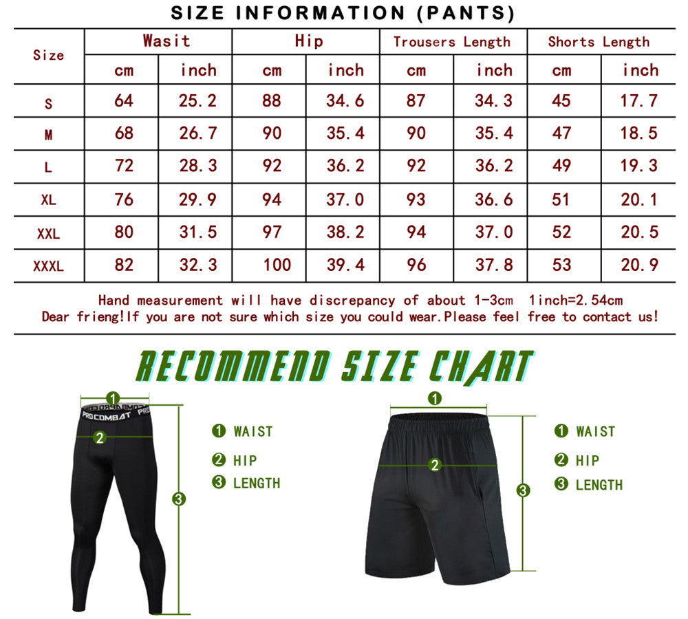 Hommes 2Pcs Fluorescent Green Compression Set Quick Dry Short Sleeve Tight chemise longue legging