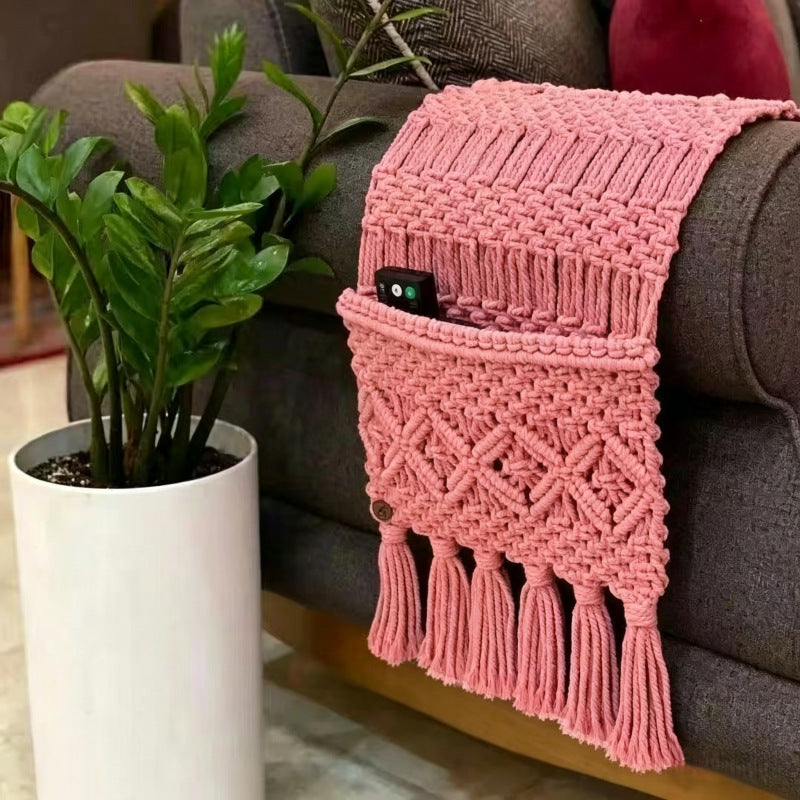 Sac de rangement d'armoires de Sofa Bohemian tissé à la main