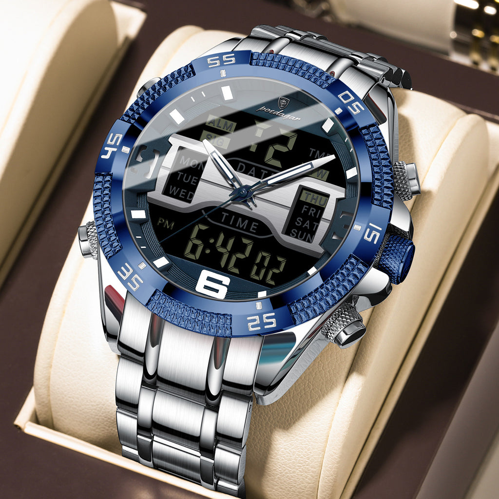 Montre électronique multifonctionnelle pour hommes