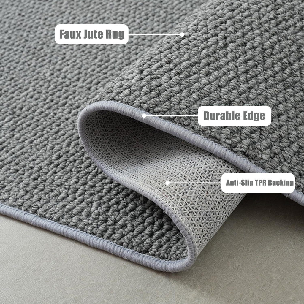 Rug rond à structure simple en sisal et à structure solide