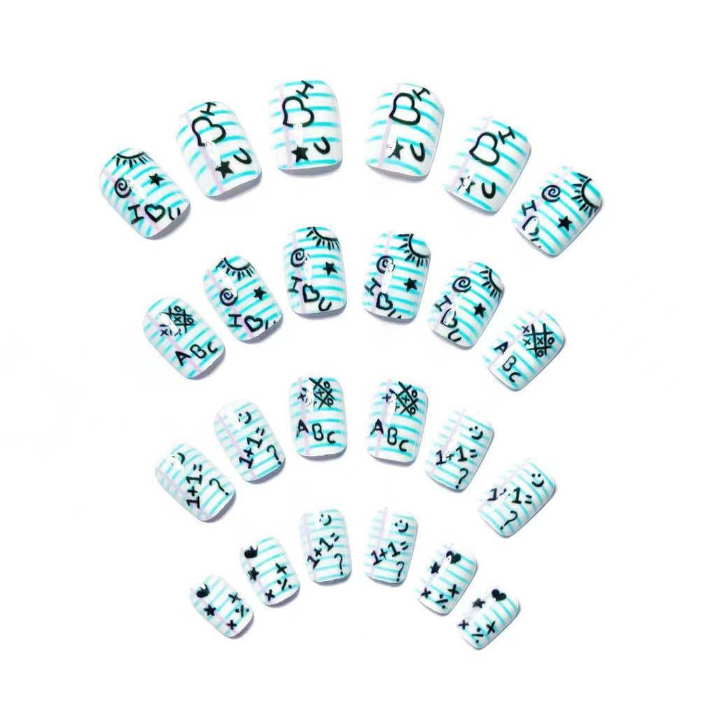 Stickers Re-to-School Saison Colorée et Fun Nail Art Removable Nail