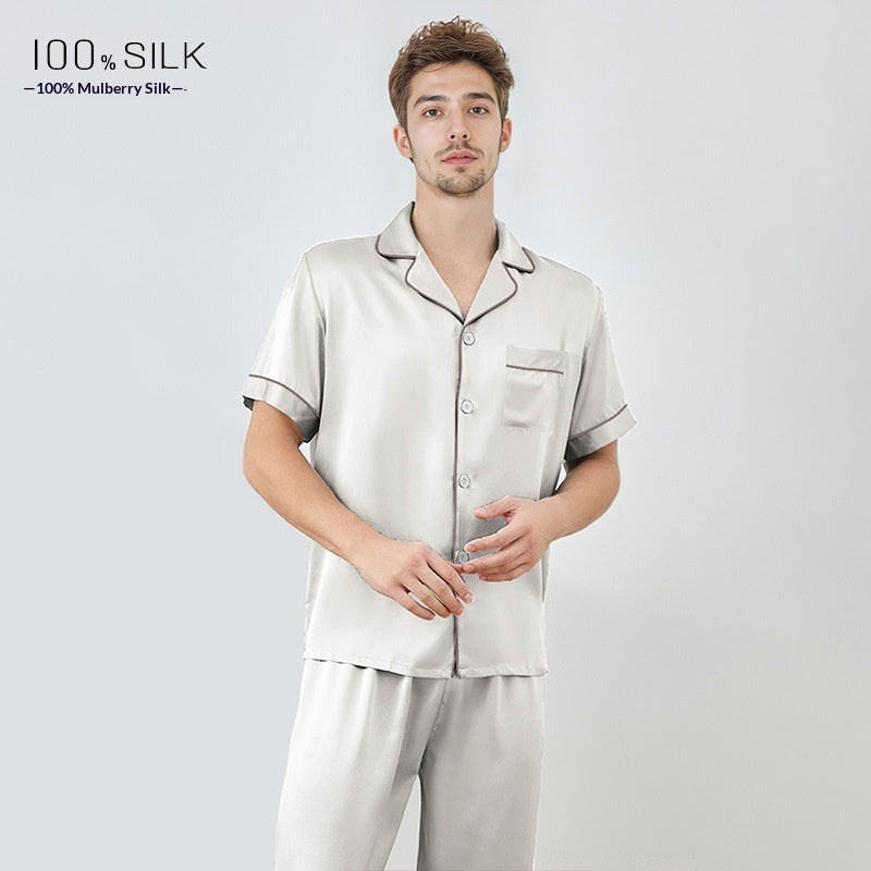 Set de pyjama en soie d'été pour hommes