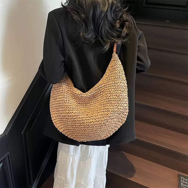 Sac à corde en papier en forme de U polyvalent et occasionnel pour l'épaule ou le corps croisé
