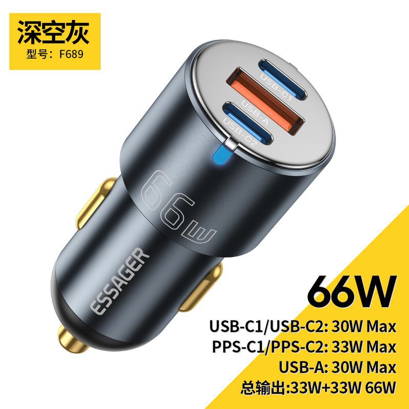 Mini chargeur de voiture à charge rapide