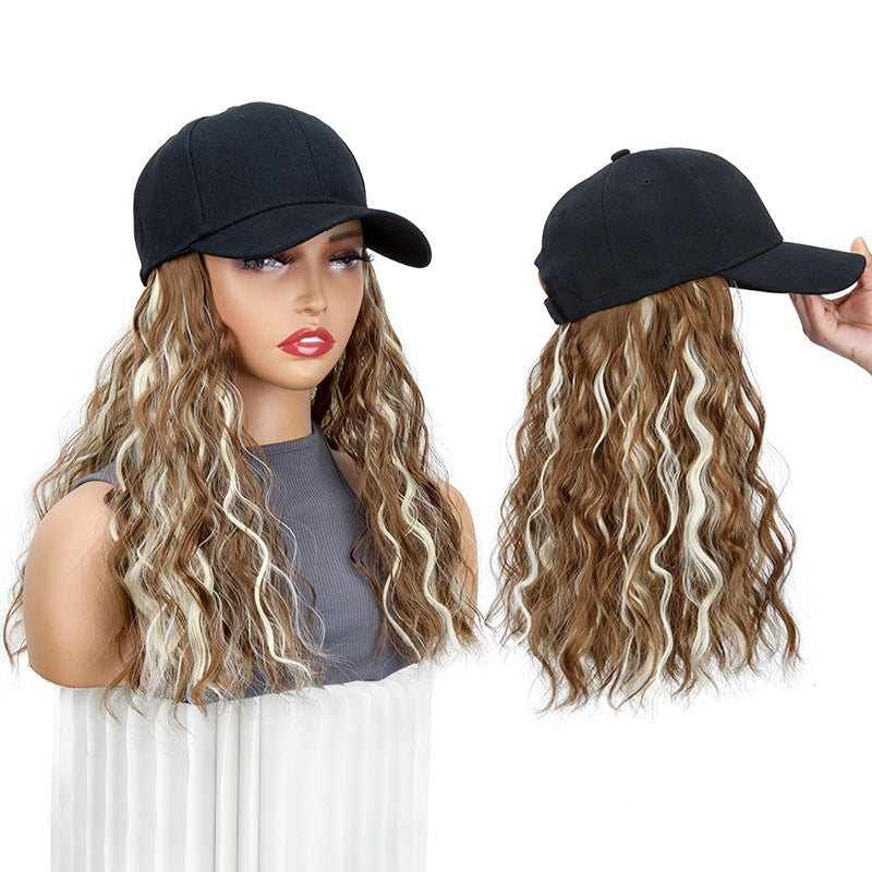 Capuchon de cheveux de taille moyenne avec perruque en une femme
