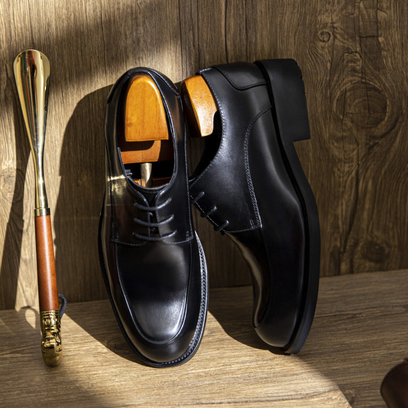 Chaussures en cuir véritable respirant pour hommes d'affaires