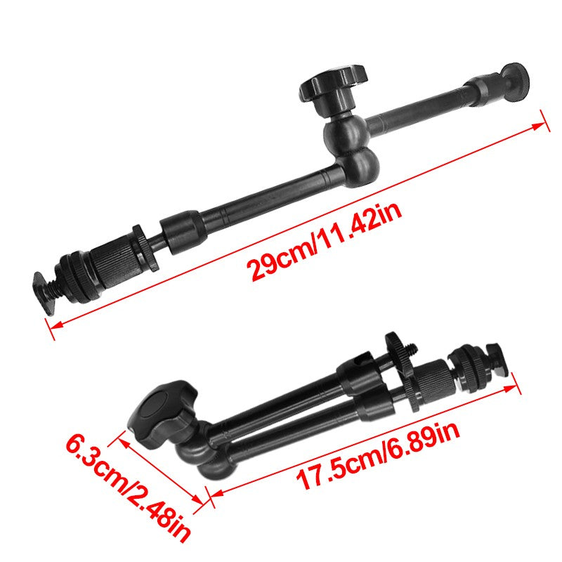 2X bras magique Super pince de crabe pour caméra moniteur LED lumières de remplissage vidéo