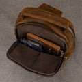 Sac d'épaule en cuir de vache pour homme
