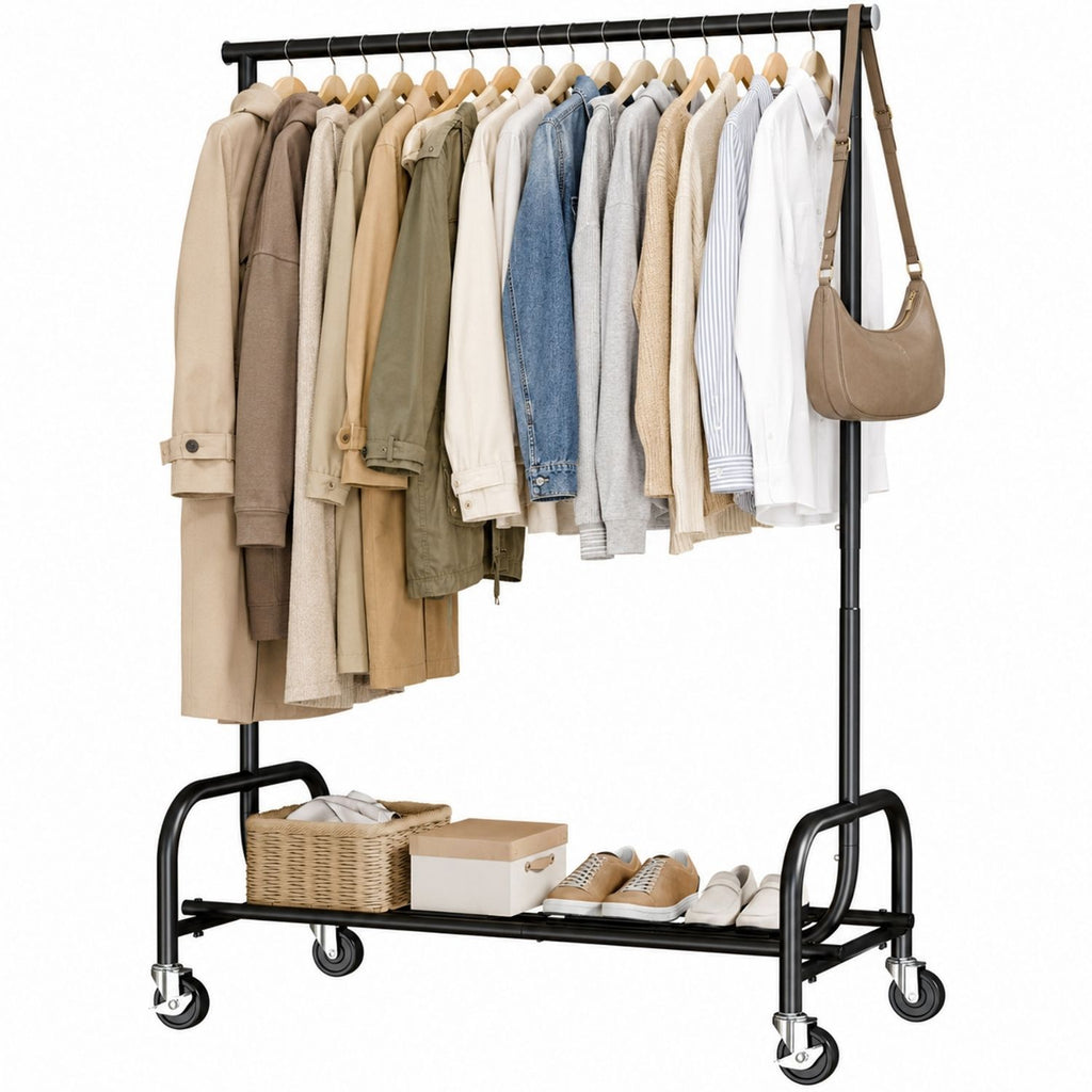 Rack de vêtements avec roues