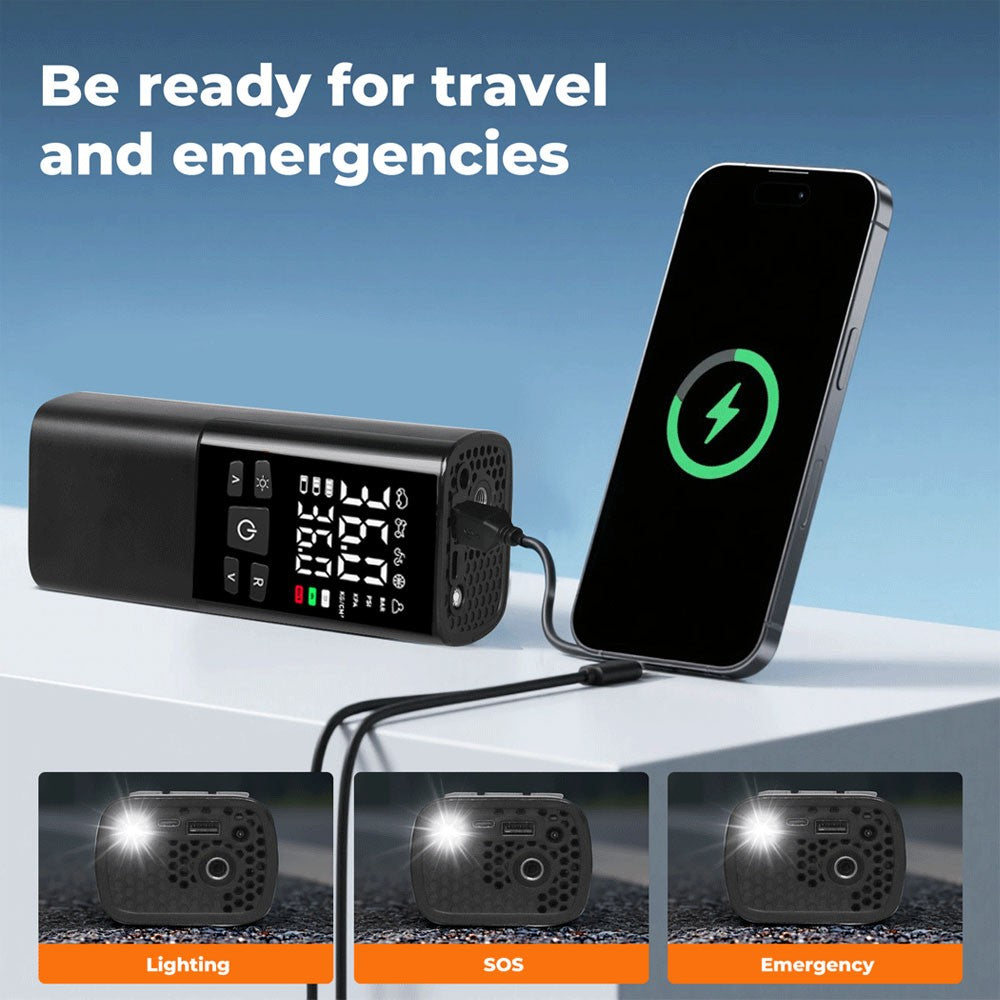 Pompe à compresseur d'air rechargeable numérique sans fil pour pneumatiques de voiture UK