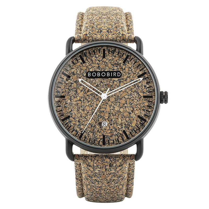 Cork Grain Couple montre mode Casual Wood Grain montre