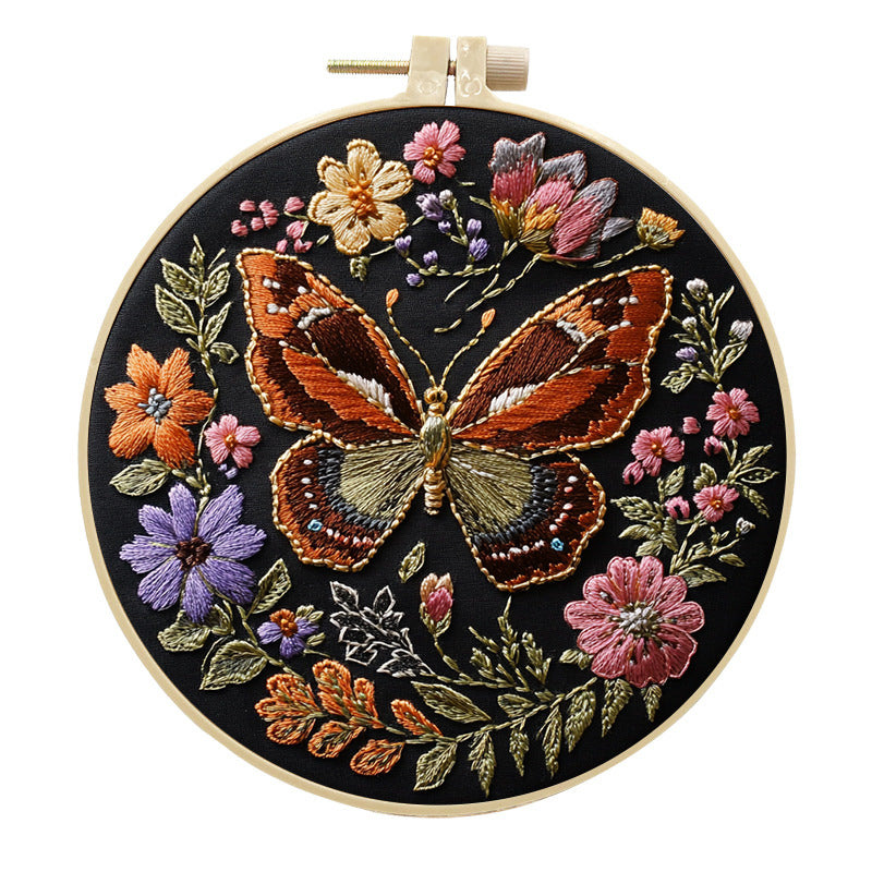Broderie Diy Papillon Fait à la main Cloth Art Matériau Kit