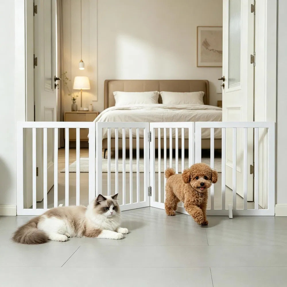 Barrière moderne pour animaux de compagnie avec 80.3 pouces pour intérieur