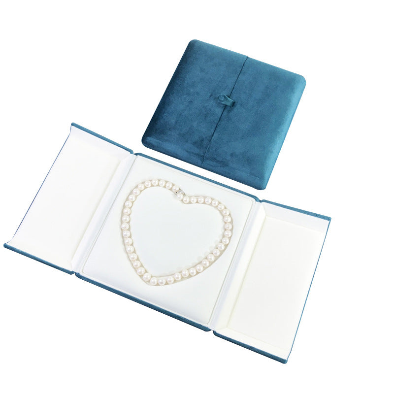 Boîte d'emballage de bijoux de mode perle de velours
