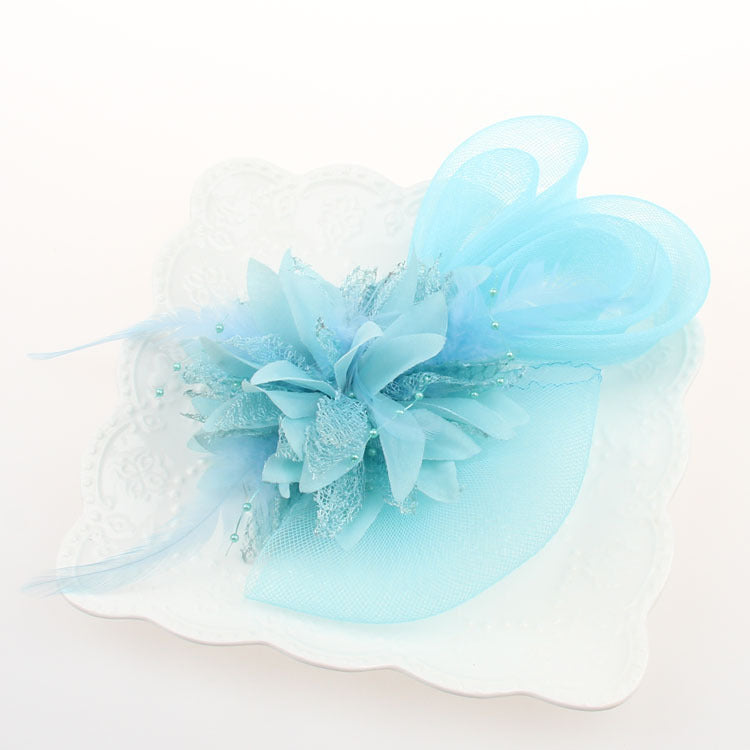 Fleur de tête de maille de plume de mariée