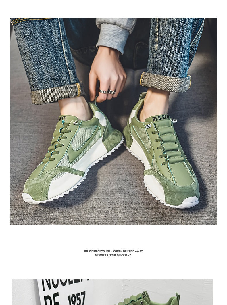 Mode de printemps pour hommes Tout-match Casual Sneaker Epaisseur Hauteur de fond Augmentation Non-dérapant
