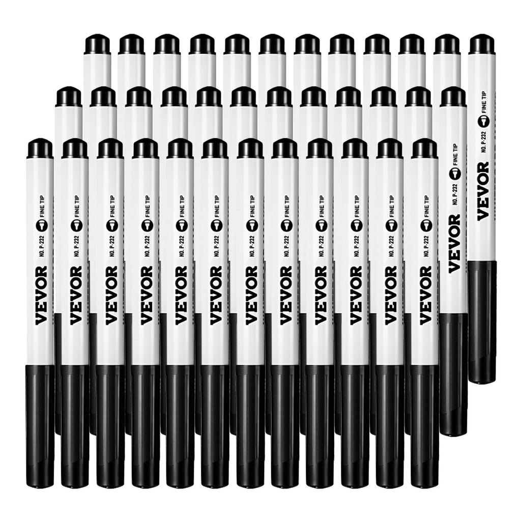 Marqueurs d'effacement à sec 36 Nombre Black Whiteboard Marqueurs Fine Tip Low Odor