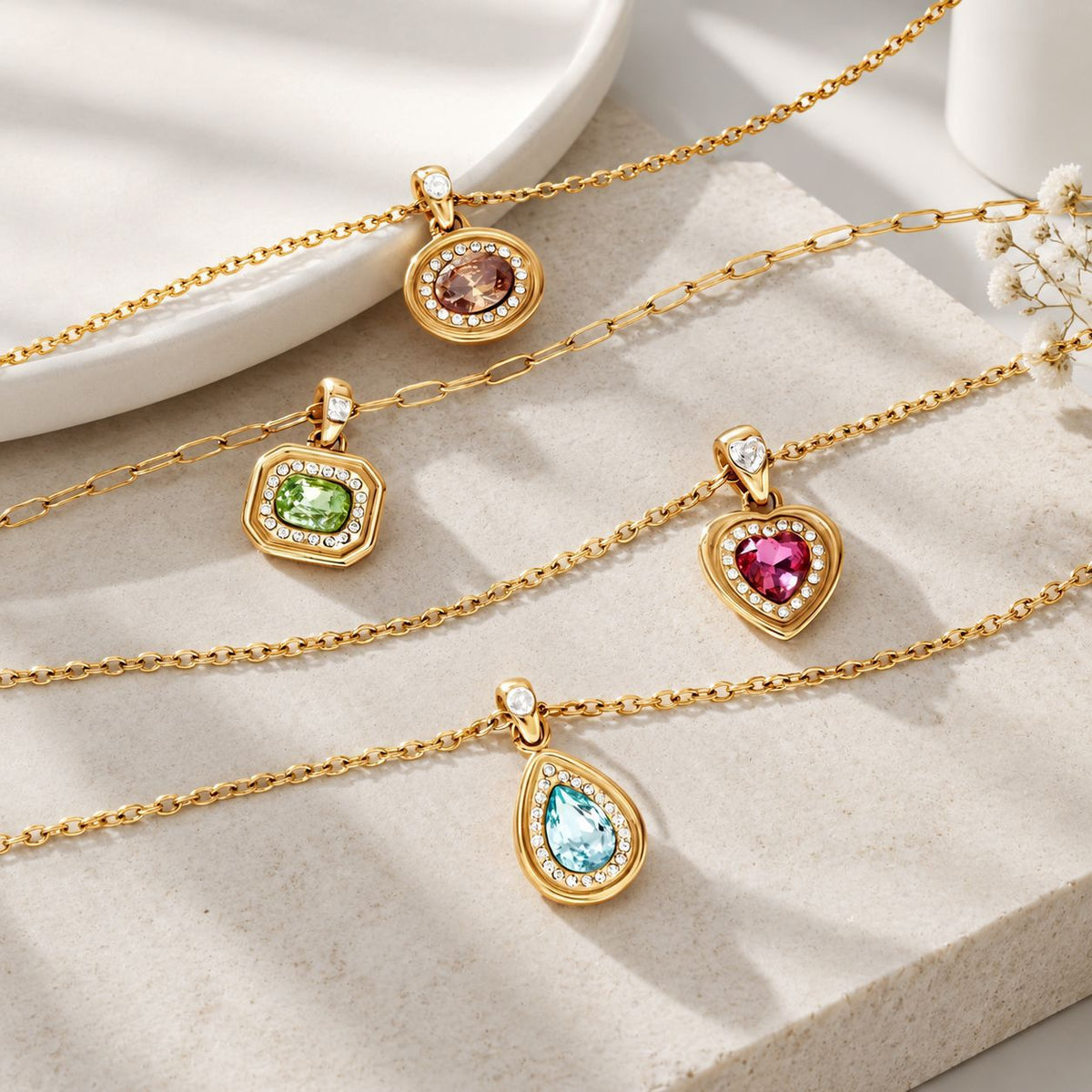 Collier en acier inoxydable en titane pour femmes