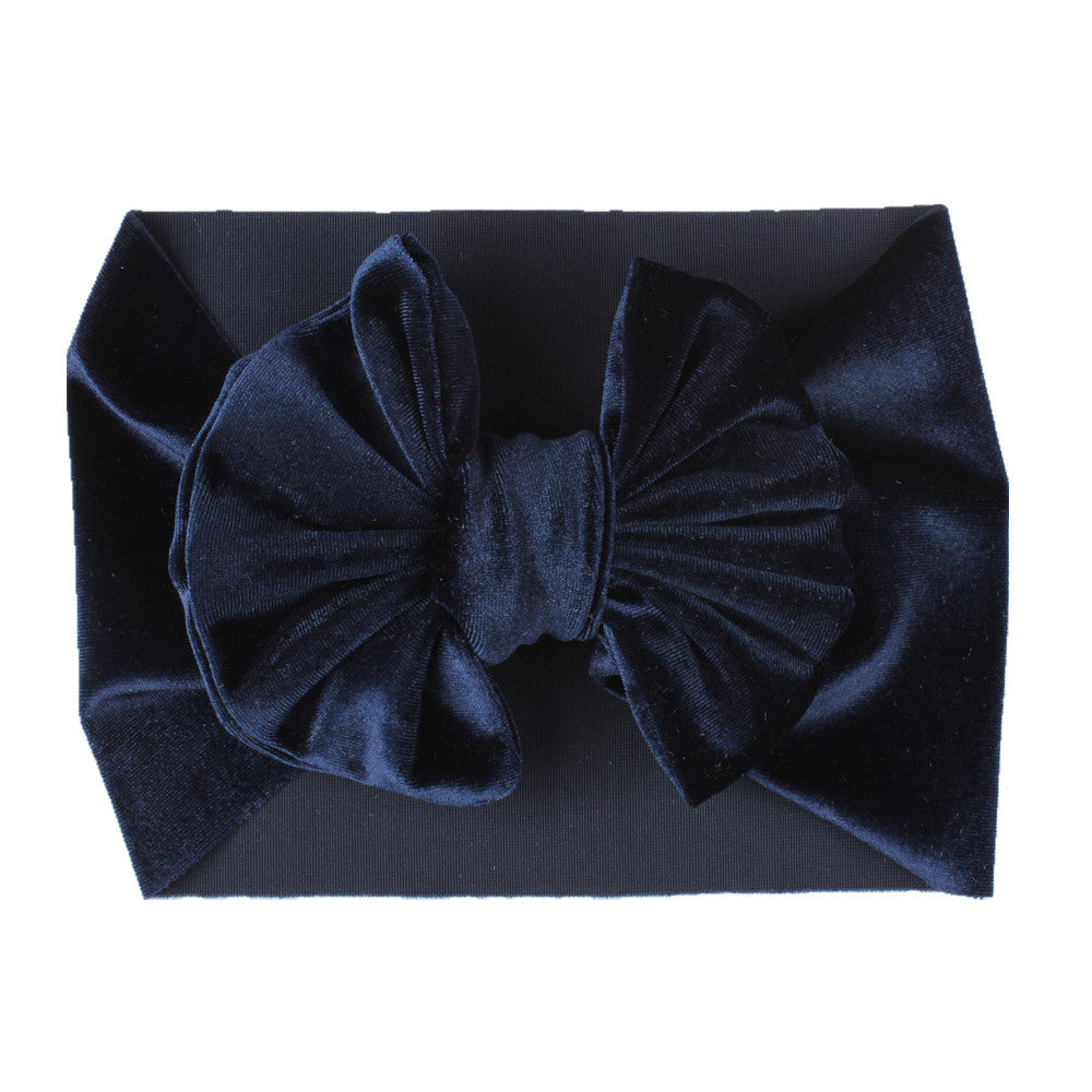 Bandeau de velours festif multicolore pour enfants avec accessoires cheveux stretchy
