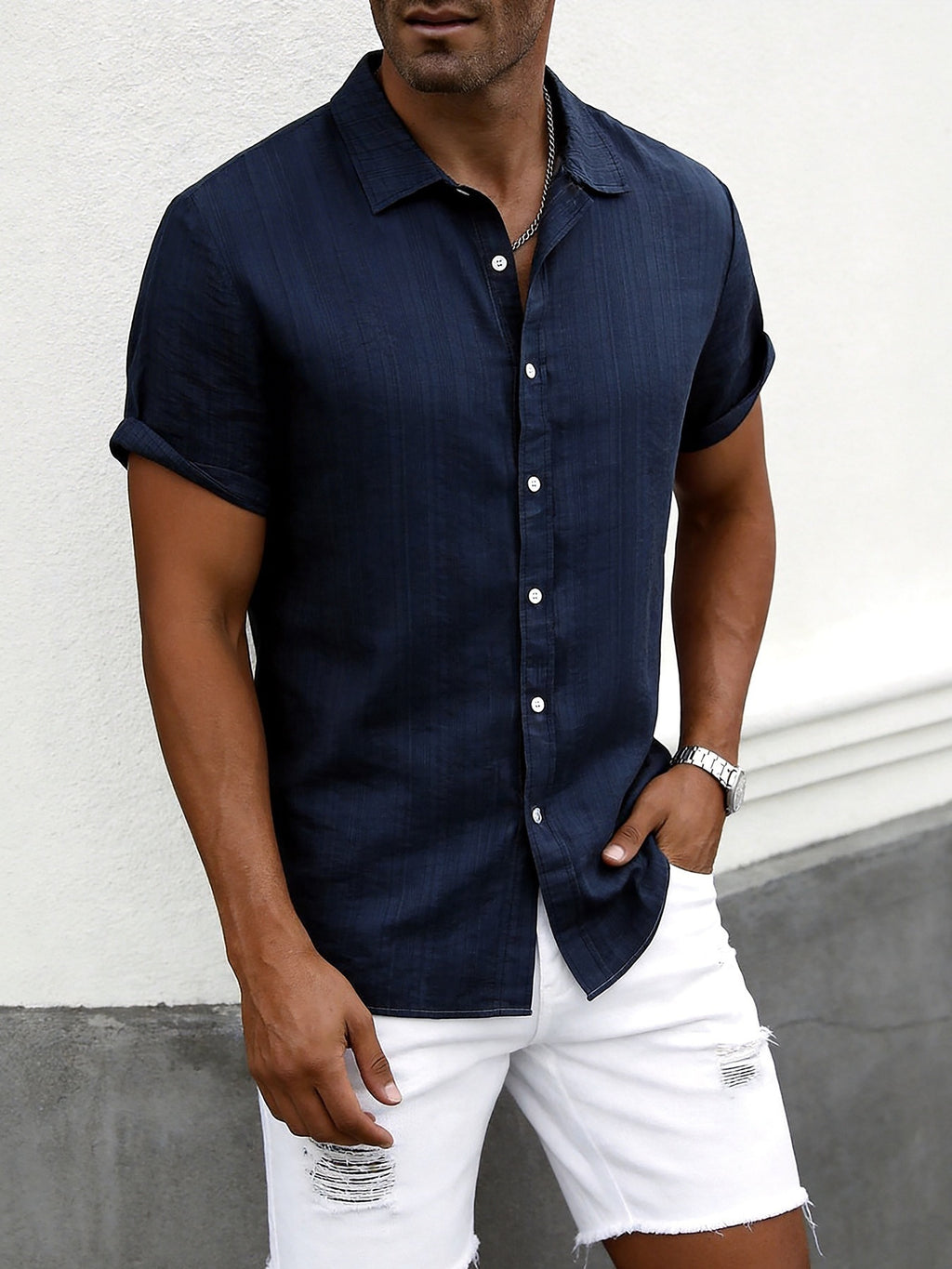 Chemise à manches courtes pour hommes