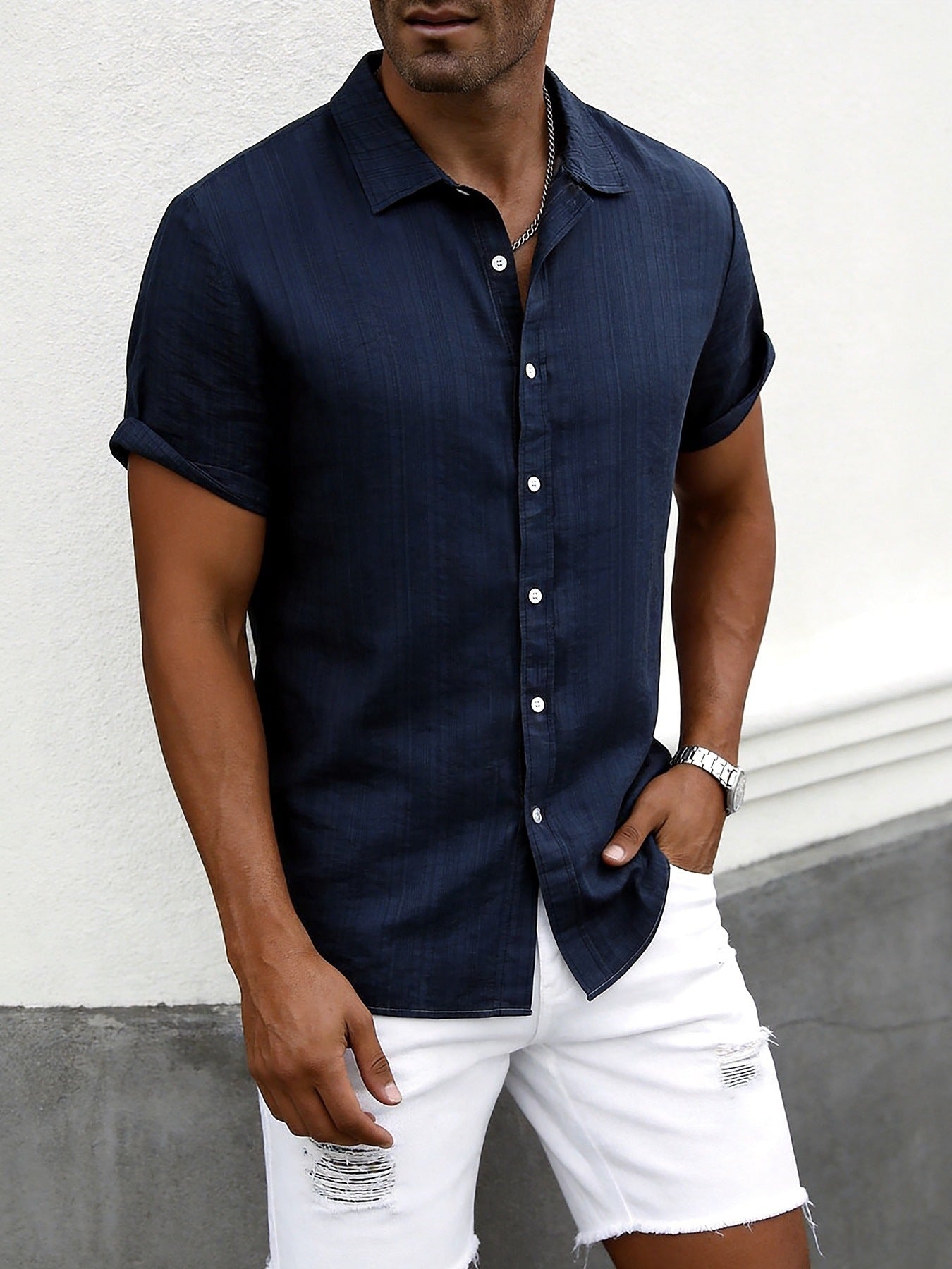 Chemise à manches courtes pour hommes