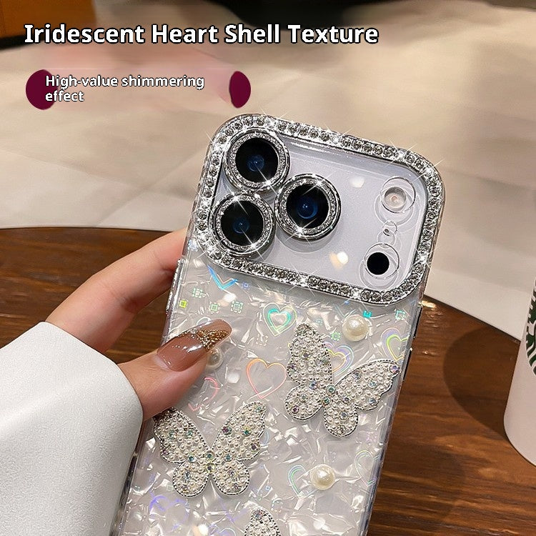 Perle à papillon tridimensionnel Strass Lens Protecteur tout compris