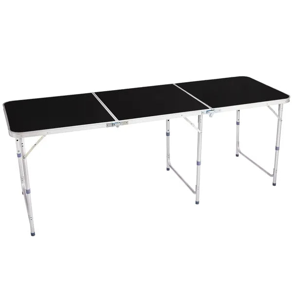 6ft Black Aluminum Alloy Folding Table