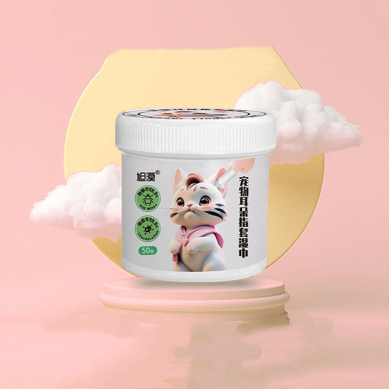 Wipes d'oreilles de nettoyage des dents de zone interdite aux animaux soigneusement sélectionnées