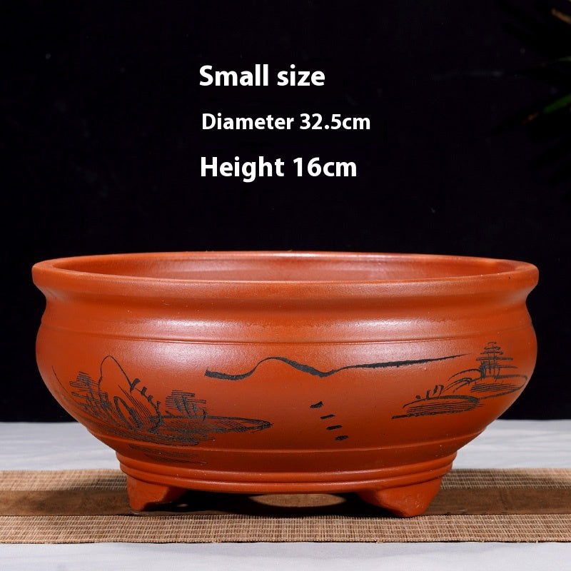 Pot de fleurs de sable violet Pot de plantes de jardin Bonsai