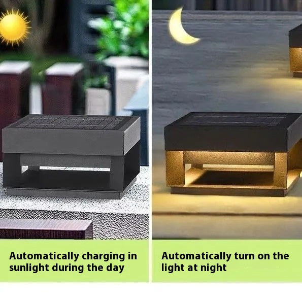 Solar Pillar Lamp Outdoor Waterproof Garden Lamp