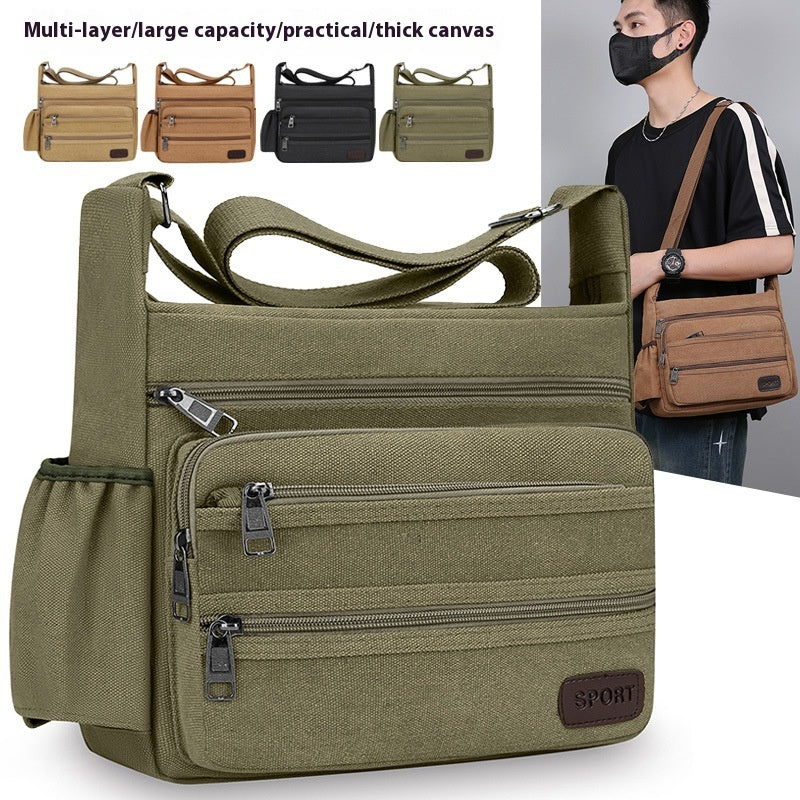 Multifonctionnel Loisirs Grand dispositif de rangement Toile Crossbody sac de voyage