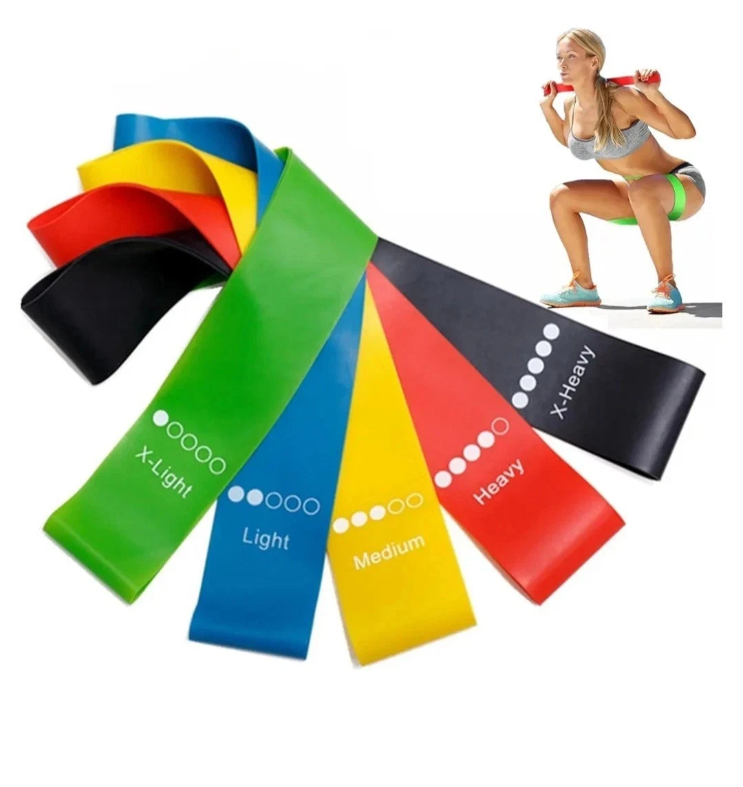 Bandes de résistance Ensemble de boucles d'exercice de 5 force entraînement fitness Yoga entraînement bande de booty