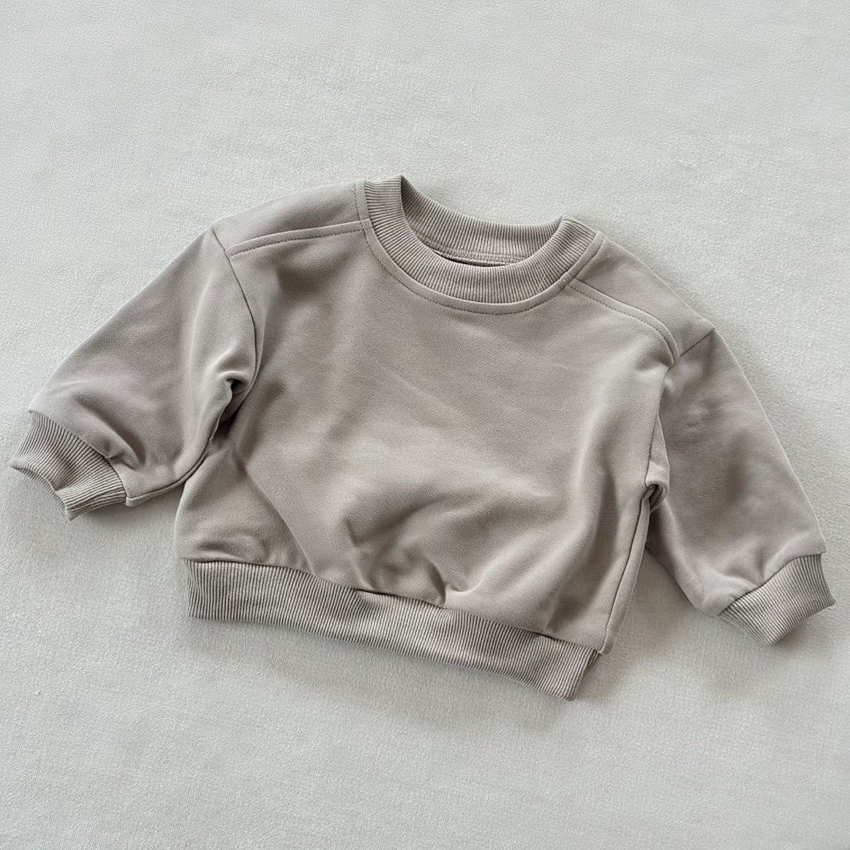 Sweatshirt Terry-Fleece à col rond style pour petits enfants