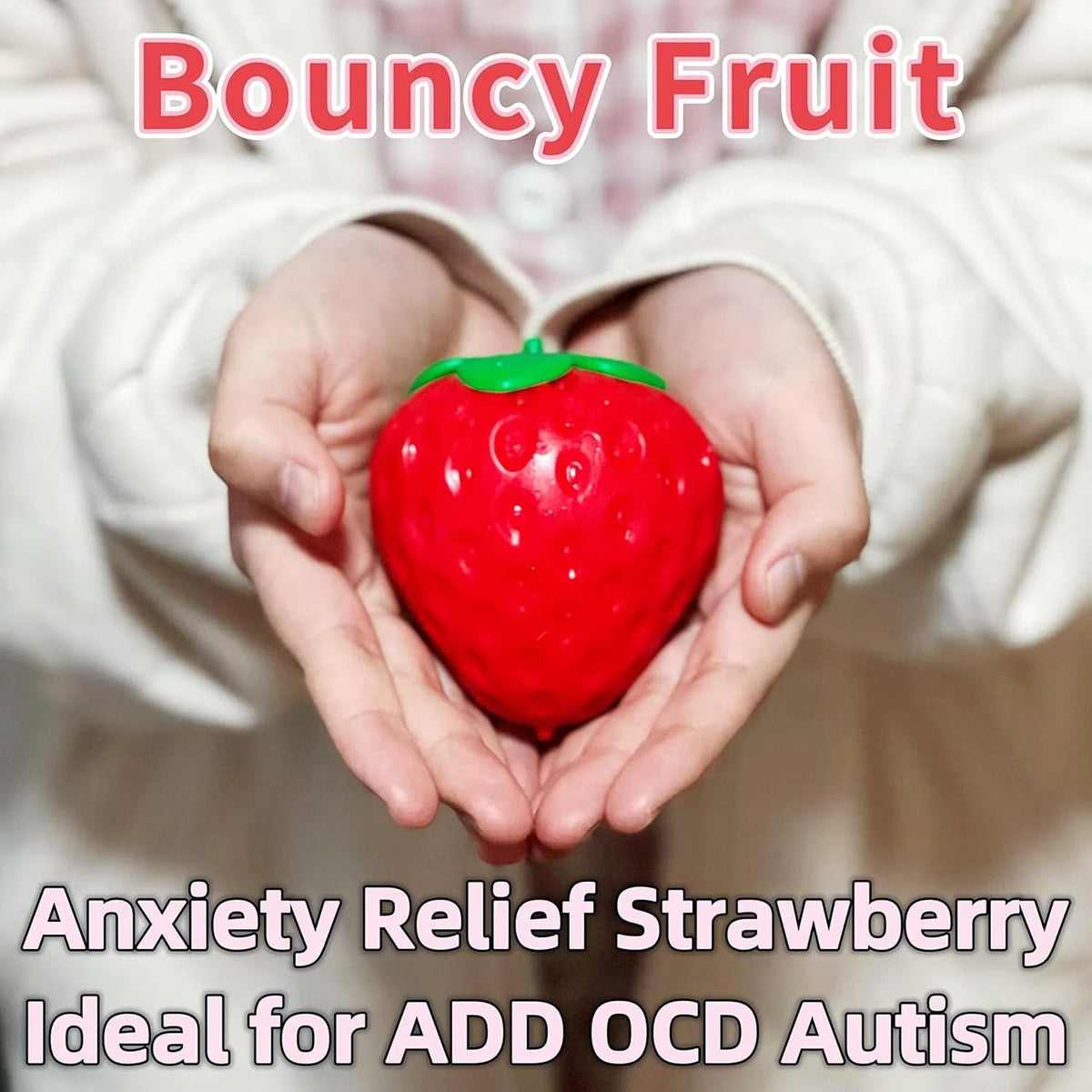 Fraise , Fraise Squishy Sensory Fidget Giant Jumbo Big Lent Rising Stress Ball Squ
