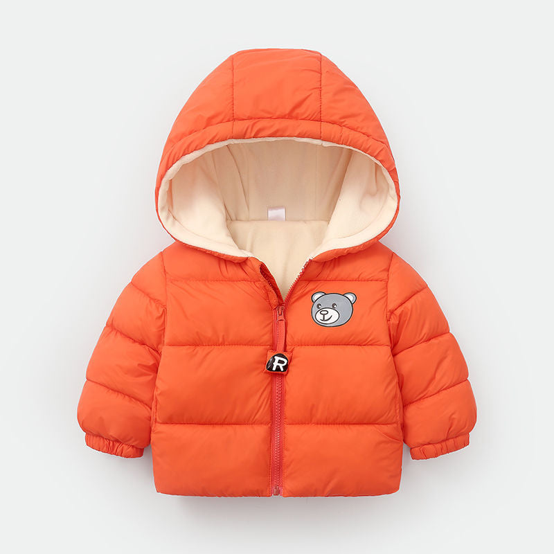 Manteau chaud rembourré en coton pour enfants avec doublure en polaire supplémentaire