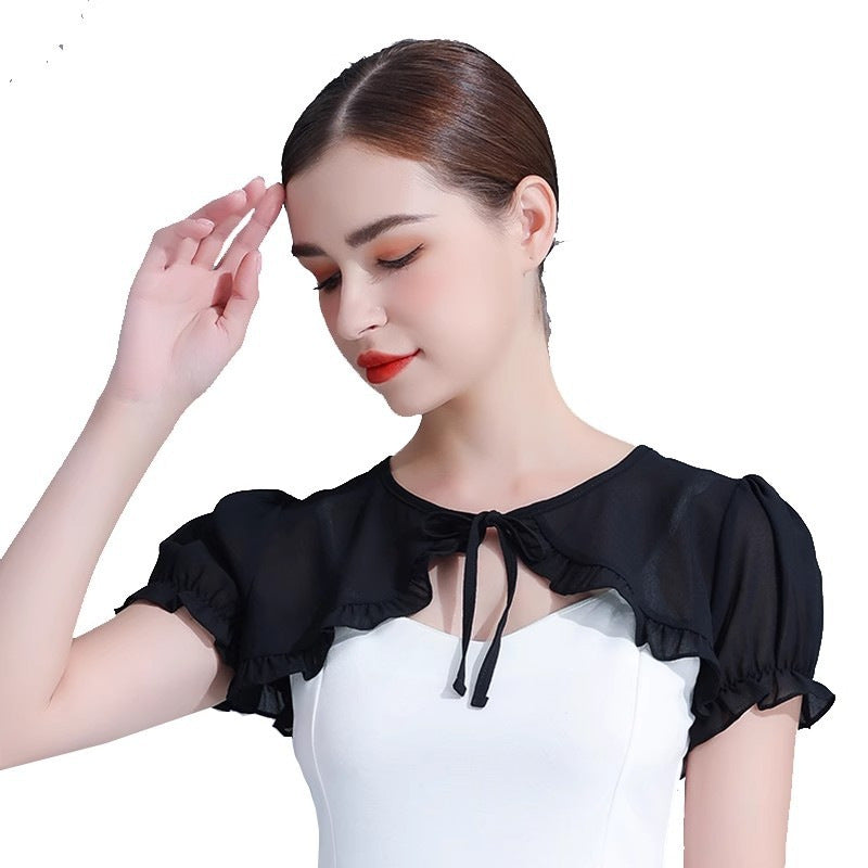 Femme Été Tous Match Lace Courte Enveloppe haut