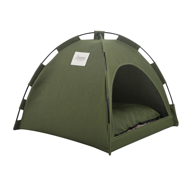 Cat Tente Cooling Mat Dog House Pet Canapé Camping Dog Lit avec coussin pour chien Kennel Intérieur