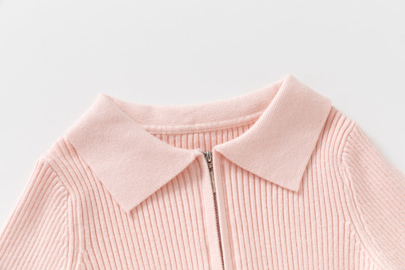 AutomneHiver Enfants Vêtements Filles Chandail de couleur solide