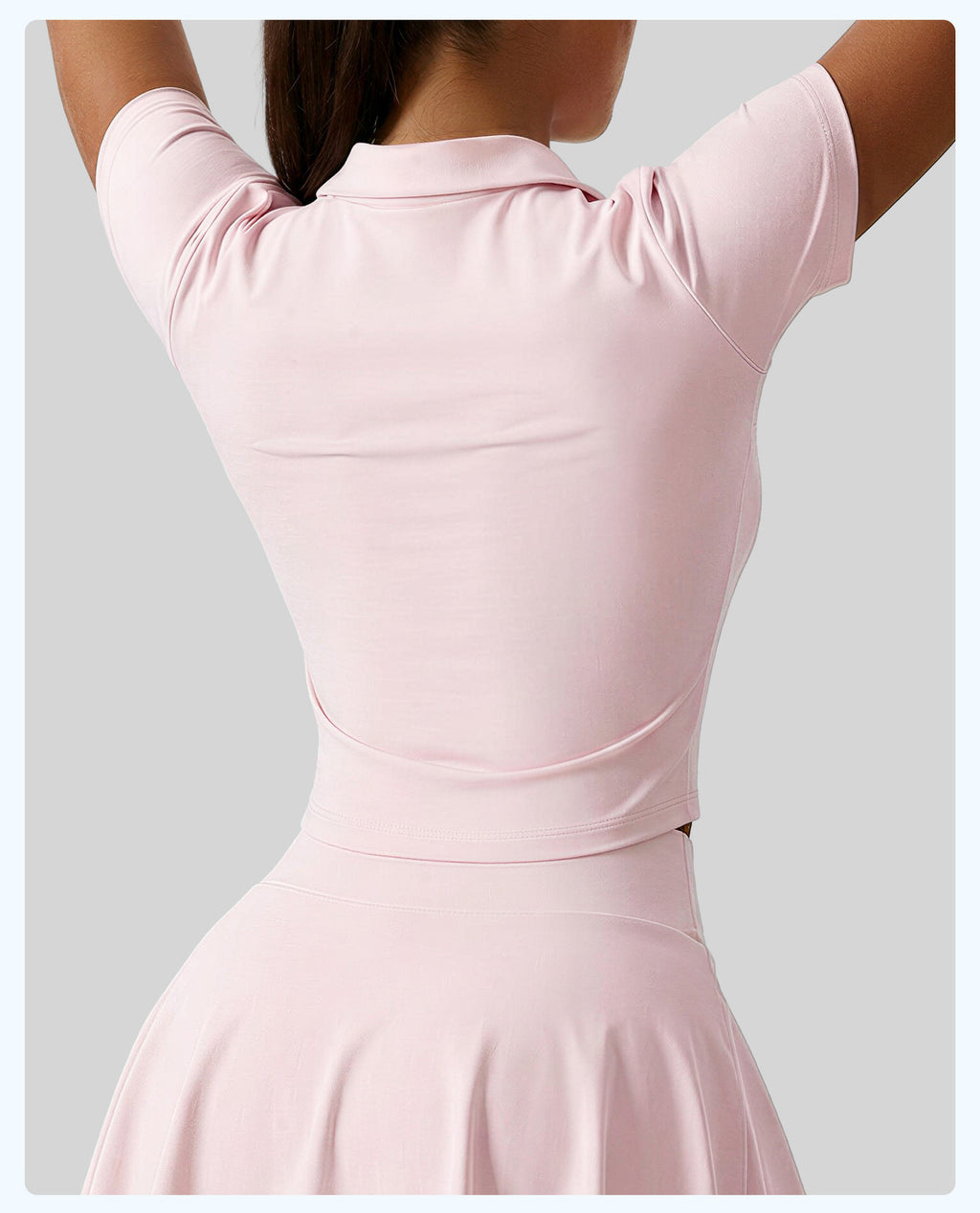 T-Shirt à manches courtes Polo couleur solide pour femme