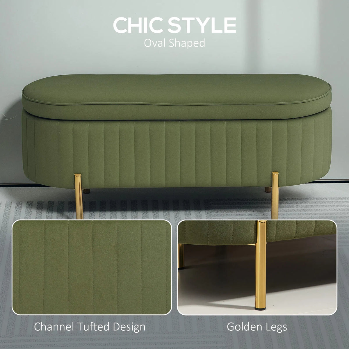 Banc de chambre rembourré