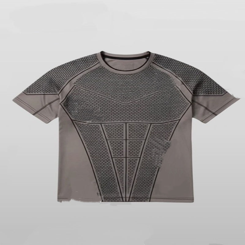T-shirt homme pour le sport et la remise en forme Séchage rapide Breathable Stretchy and Slim-fit