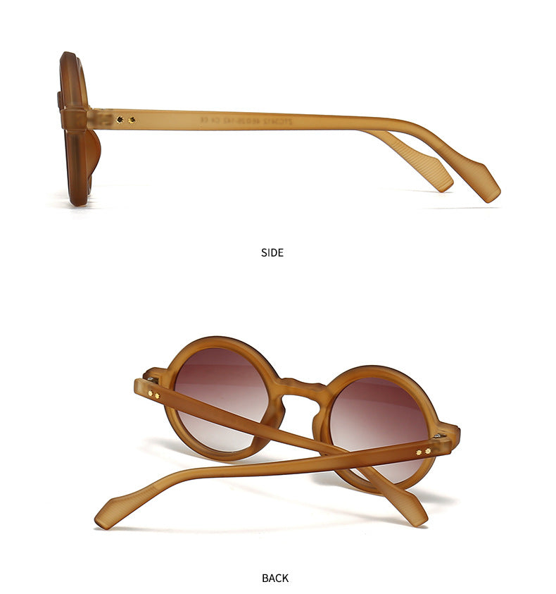 Lunettes de soleil européennes et américaines Retro Artistic Charm Style INS Lunettes de soleil rondes