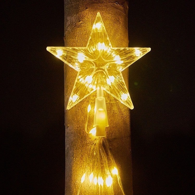 Pentagram Waterfall Light Outdoor Courtyard Décoration de Noël