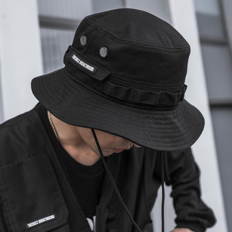 Chapeau Fonctionnel Extérieur Homme écran solaire Casual Hong Kong Style Amei Khaki