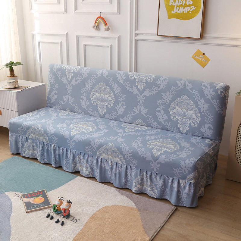Slipcover stretch pour un lit sans bras encaissant simple simple housse de canapé pliable avec jupe