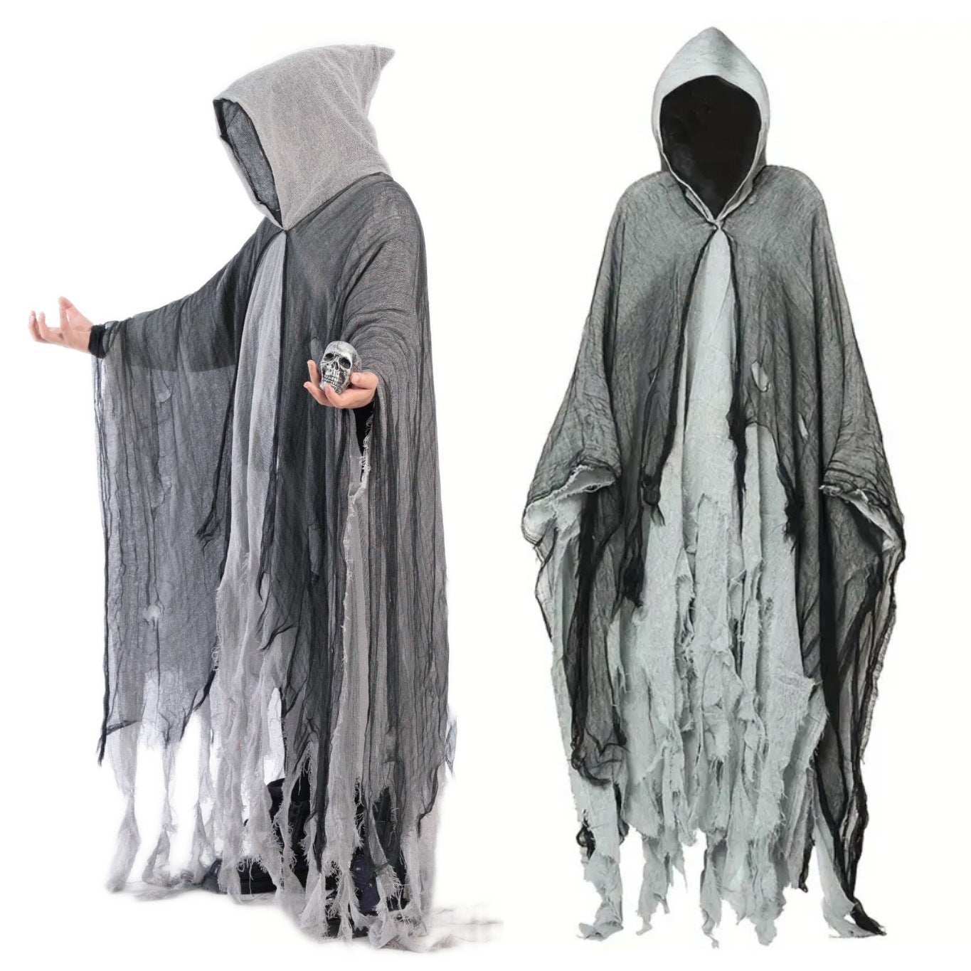 Halloween Witch Cloak Crâne modèle vêtements Costume de mort Props