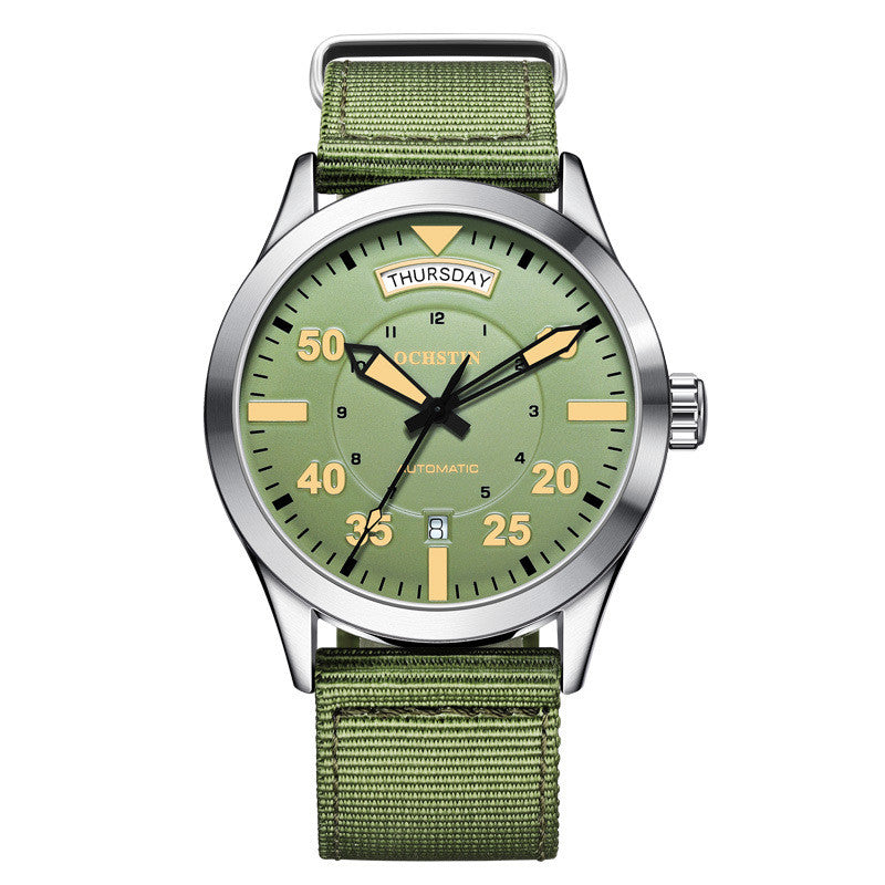 Montre mécanique automatique étanche Nylon Watch