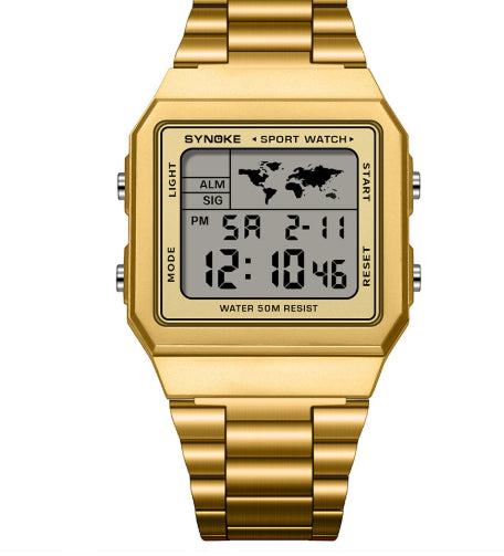 Classic Retro Waterproof Multi-fonction Sports Montre numérique